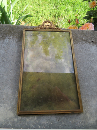 Ancien grand cadre photo - grand, en