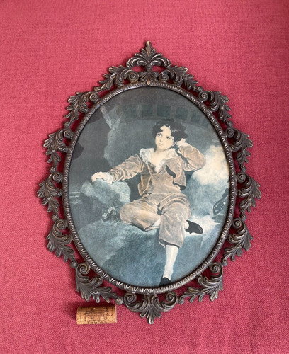 Grand cadre photo ancien - , en