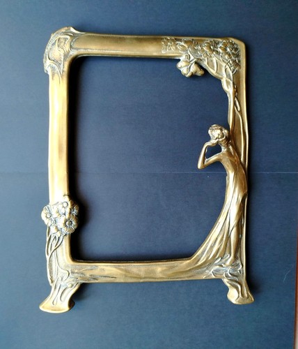 Ancien cadre bronze ou - ancien, en
